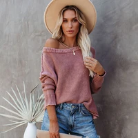 fitshinling vintage reverse sweaters for women bohemian holiday slim basic pullover jumper knitwear solid long sleeve sweater