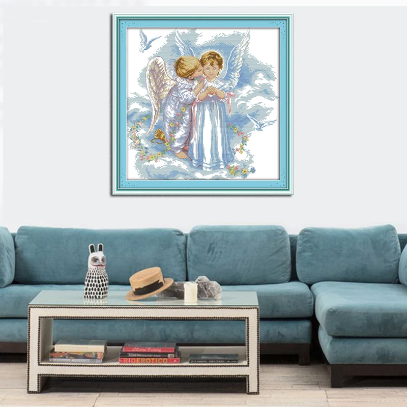 Набор для вышивки Венчик ангелов DMC 14CT | Дом и сад