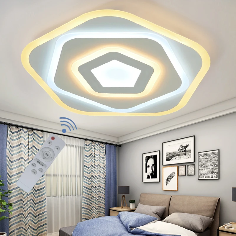 Светодиодный потолочный светильник для гостиной спальни белый акриловый