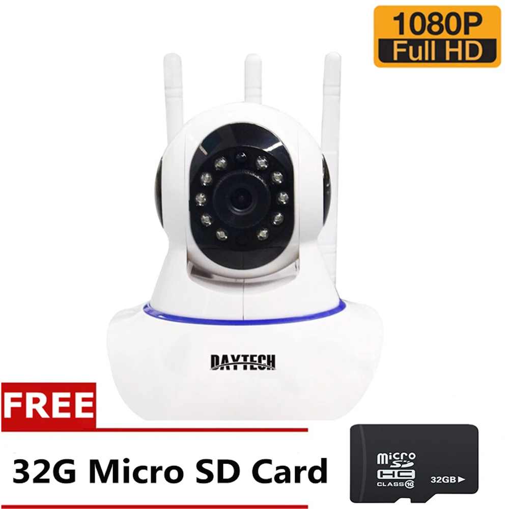 Daytech WiFi камера IP 2MP домашняя видеонаблюдения Wi Fi сетевая CCTV ИК Ночное Видение (C8826