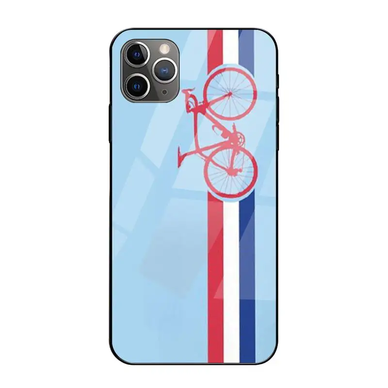 

BIKE CYCLING Art Phone Case Tempered Glass For Iphone6plus 6S 7 7plus 8 X XS XSmax XR 11 12 Pro Max 12mini