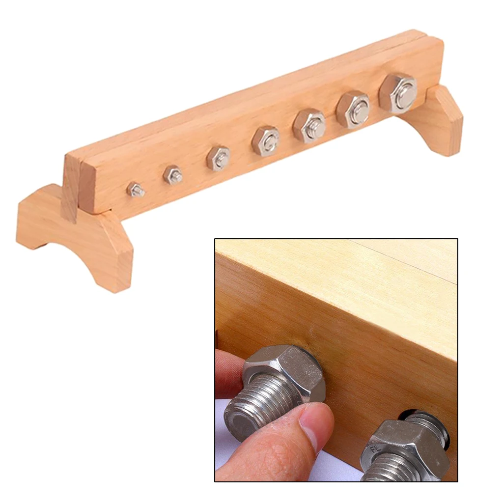 

Montessori Nuts And Bolts Board for Kid Basic Skills Educational Sensory Toy