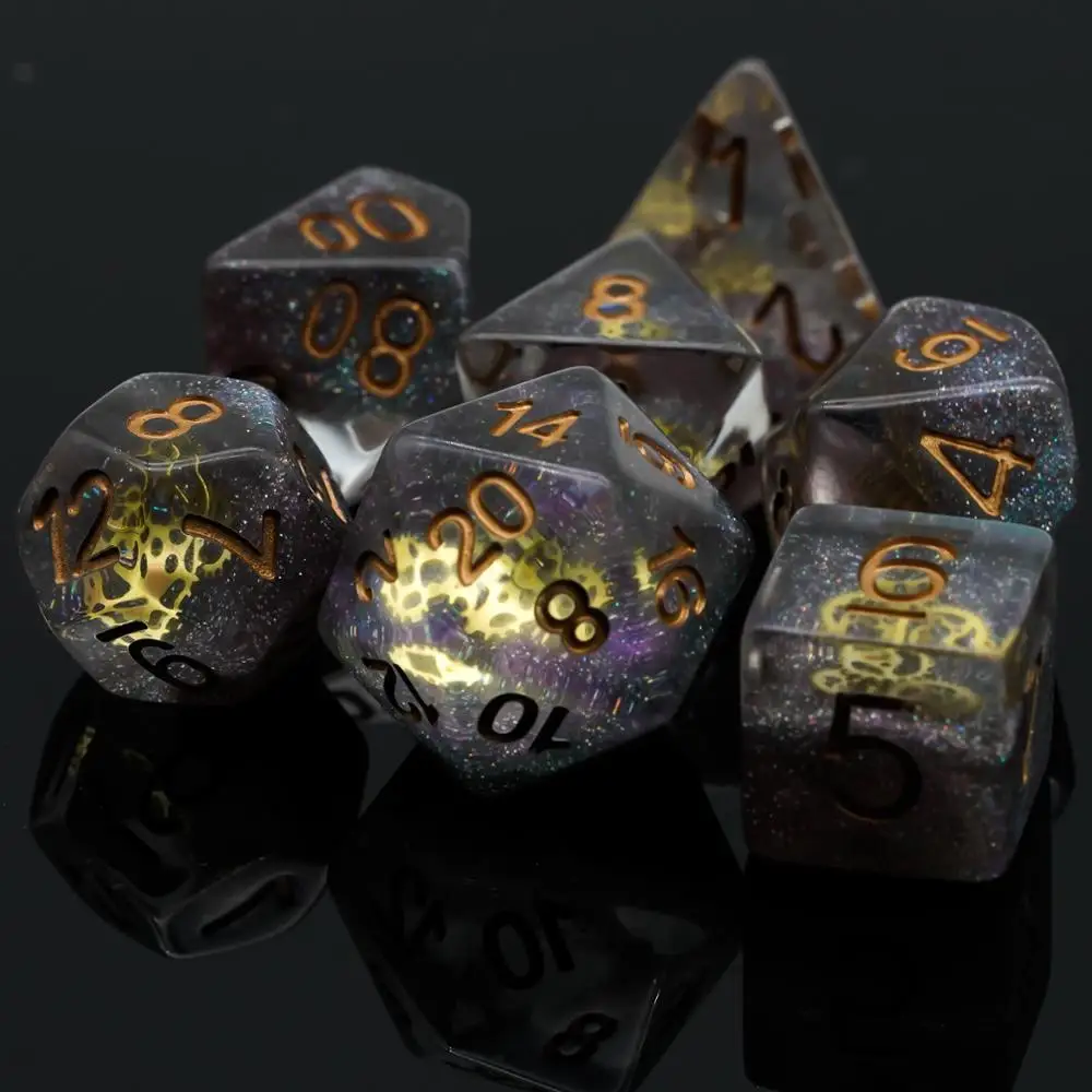 7 шт./компл. шестерни игральные кости DND D &amp Dice D4 D6 D8 D10 % D12 D20 многогранные игровые