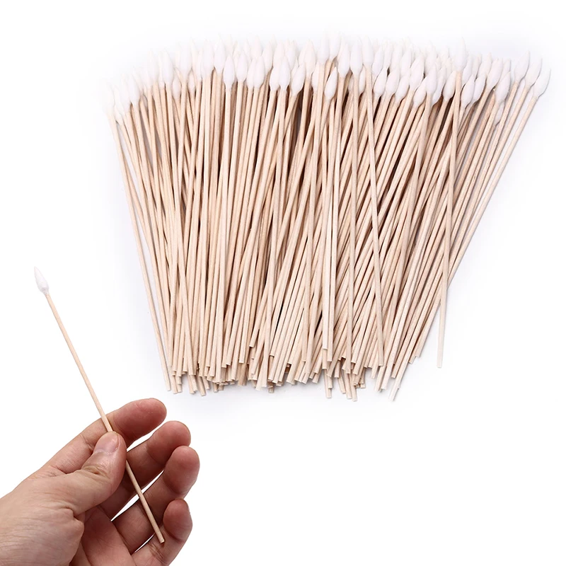 

200pcs 6 inch gun cleaning cotton swabs,large tapered swabs gun clean brush