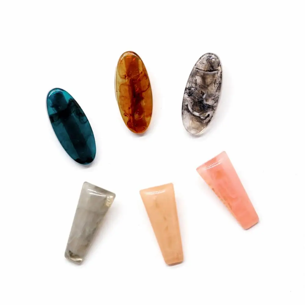 Заколки для волос из полимера с мраморным узором шпильки сплава аксессуары