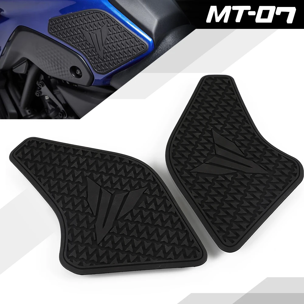 

Motorcycle Side Tank Pads FOR YAMAHA MT07 2021 Tank Traction Pads MT-07 MT 07 Protection Stickers Gas Oil Fuel Traction Pad