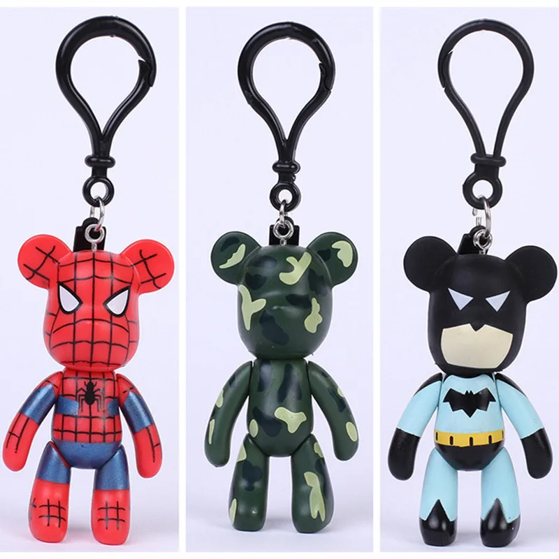 Резиновый брелок с рисунком медведя подвеска для рюкзака автомобильный