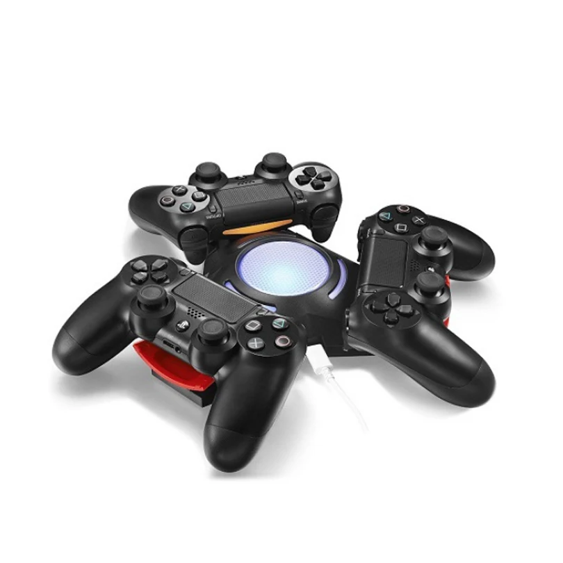 Triangle Triple Port Charge Station with LED Light USB Charger Charging Dock For Sony Playstation 4 PS4 Dualshock Controller | Электроника