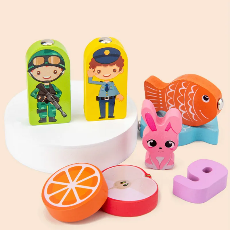 Деревянная логарифмическая доска с цифрами строительный блок пазл для раннего