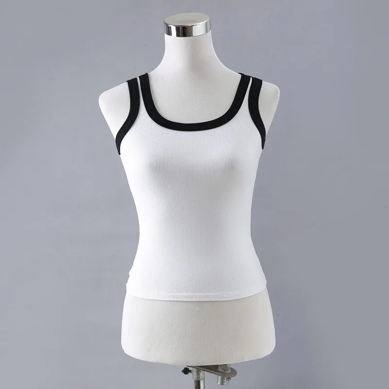 

Summer new street sexy solid color color matching vest women, short trimmed short umbilical slimming bottoming vest women