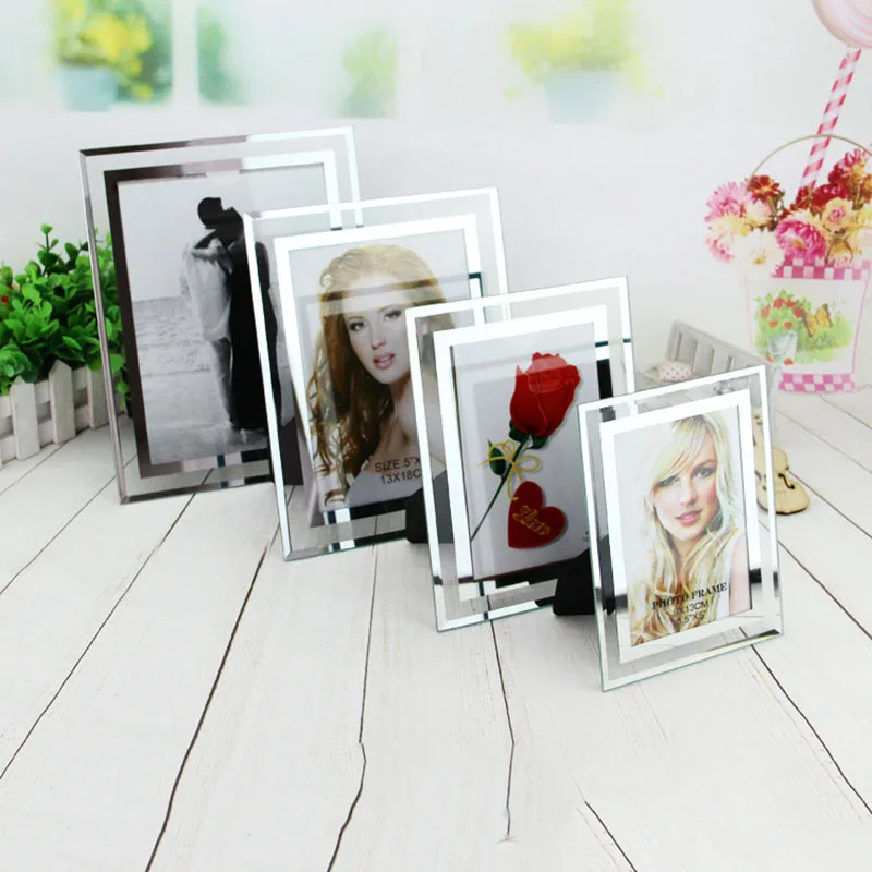 

Horizontally+Upright Glass Frame Table Certificate A4 Photo Frame Album High Quality Home Decoration Glass Picture Frame
