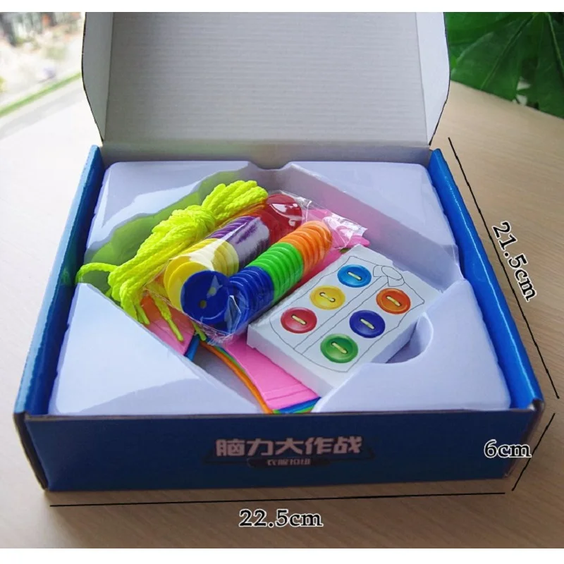 

Kids Fine Motor Skills Toy-Plastic Sewing on Buttons, parent-child game life teaching aid clothes button