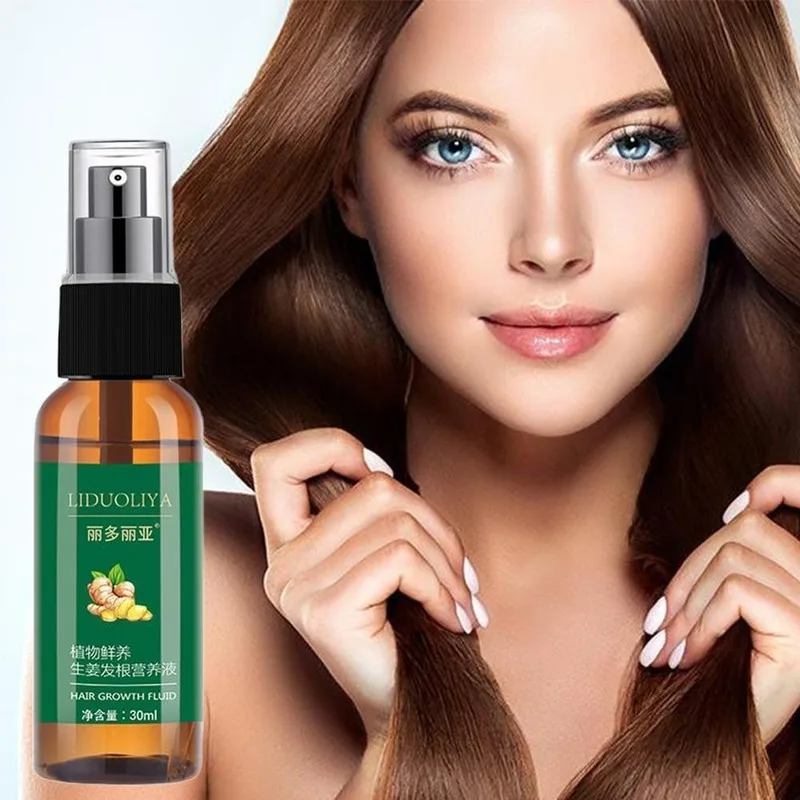 

30ML Hair Care Growth Essential Oils Essence Grow Hair Fluid Prevent Hair Loss Ginger hair root nutrition solution