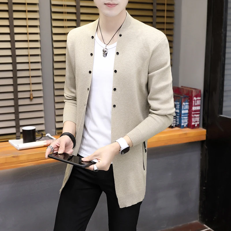 

Мужской трикотажный кардиган с длинным рукавом, G034