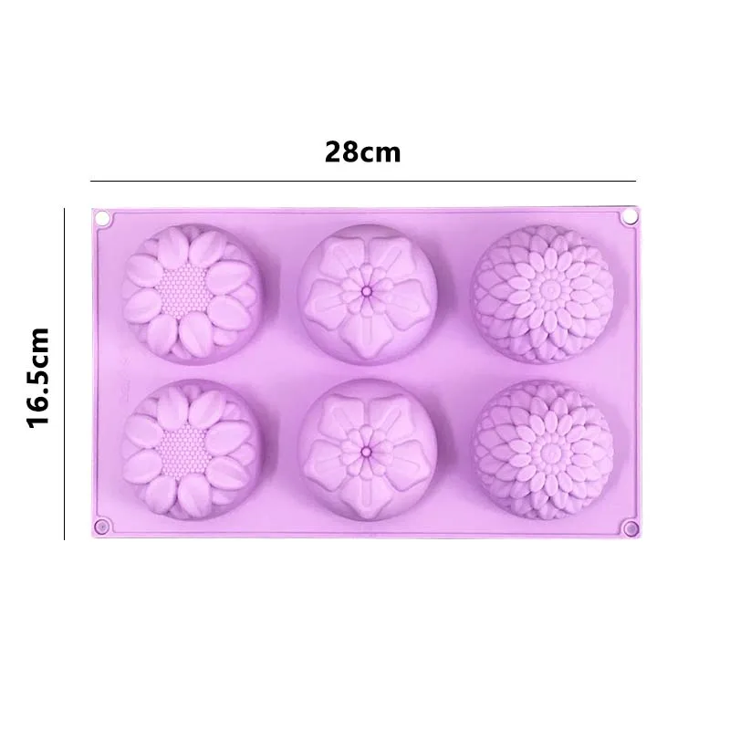 6 отверстий стандартная форма ручной работы для выпечки торта мыла Женская