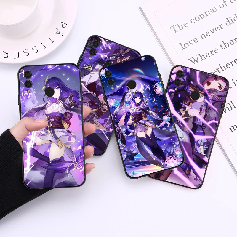 

Genshin Impact Phone Case For Huawei Honor 7X 8X 8C 9 V9 9X 10 10i 10 Lite V20 20i 30 Lite Cute Raiden Ei Soft TPU Back Cover