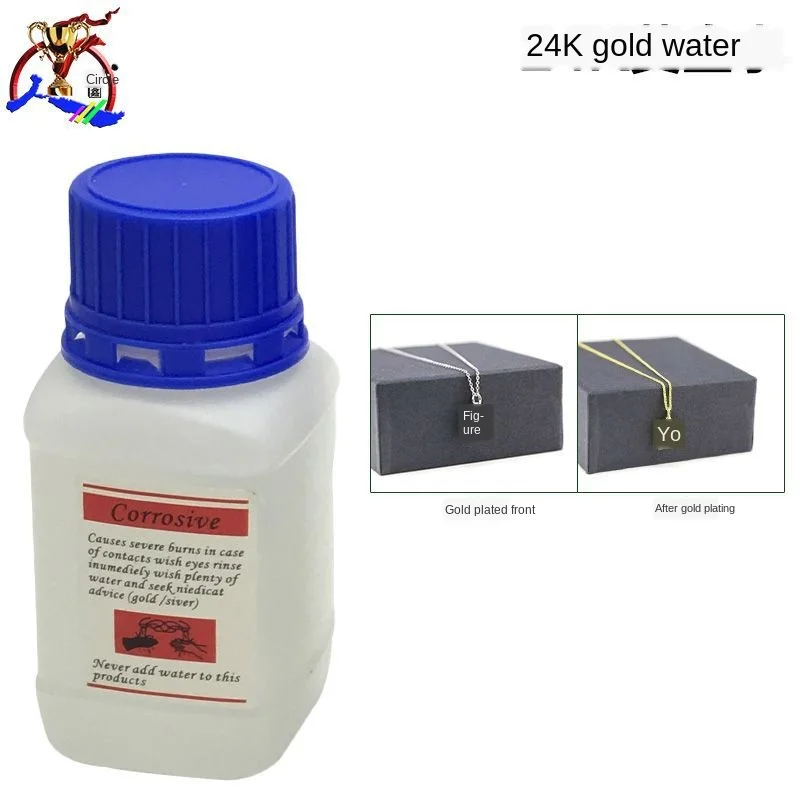 Позолоченная вода 24K позолоченная платина розовое золото родиевая нержавеющая
