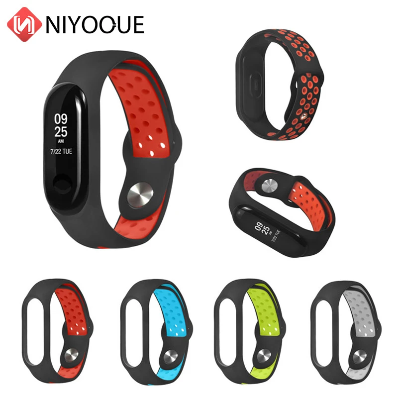 Сменный ремешок на запястье для Mi Band 4 аксессуары Xiaomi 4/3 спортивный силиконовый