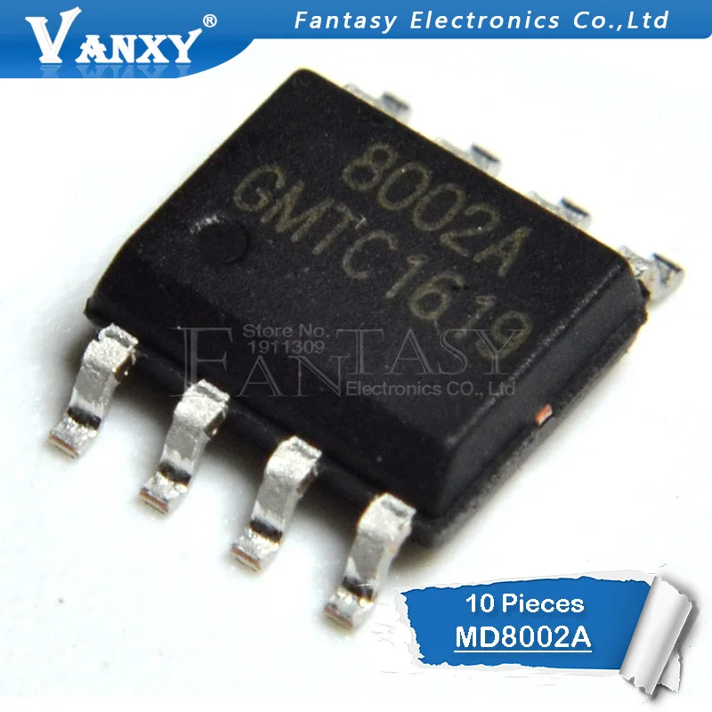 10 шт. MD8002A SOP8 MD8002 SOP 8002A SMD SOP-8 8002 CKE8002B NS8002 Новый и оригинальный IC | Электронные
