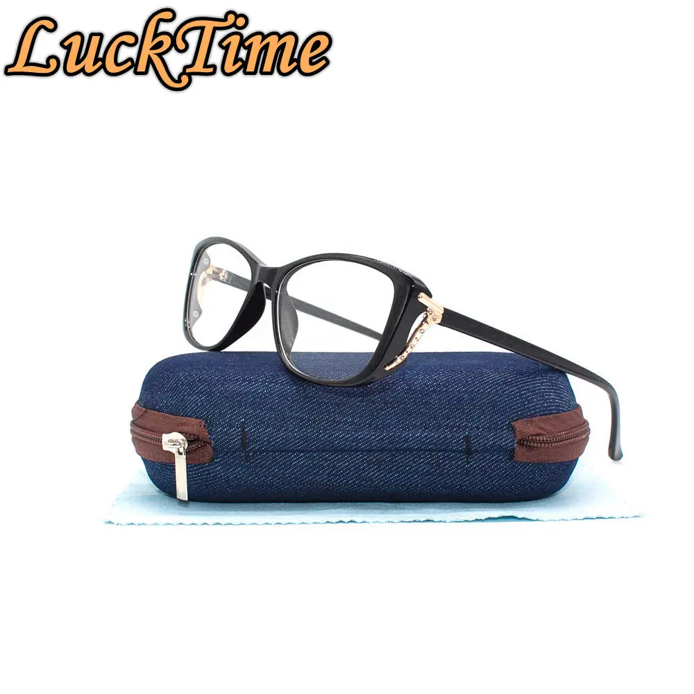Женская оправа для очков LuckTime металлическая в полоску близорукости глаз очки по