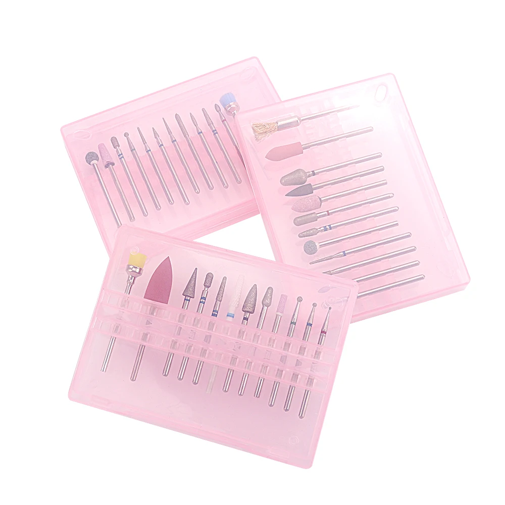 

12pcs Diamond Nail Drill Bit Set Rotery Milling Cutters Bits for Electric Pedicure Manicure Machine Nail Burr Tools Accessories