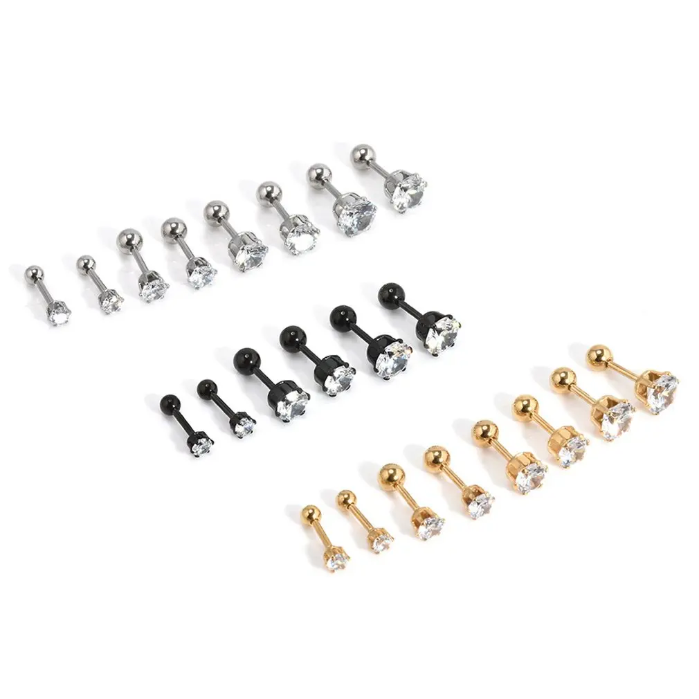 Серьги Для Пирсинга Ушей по заказу покупателя Циркон Стразы серьги-гвоздики для