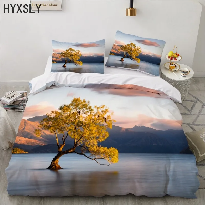 Постельное белье для пляжа и постельного белья комплект с цифровым 3D-принтом