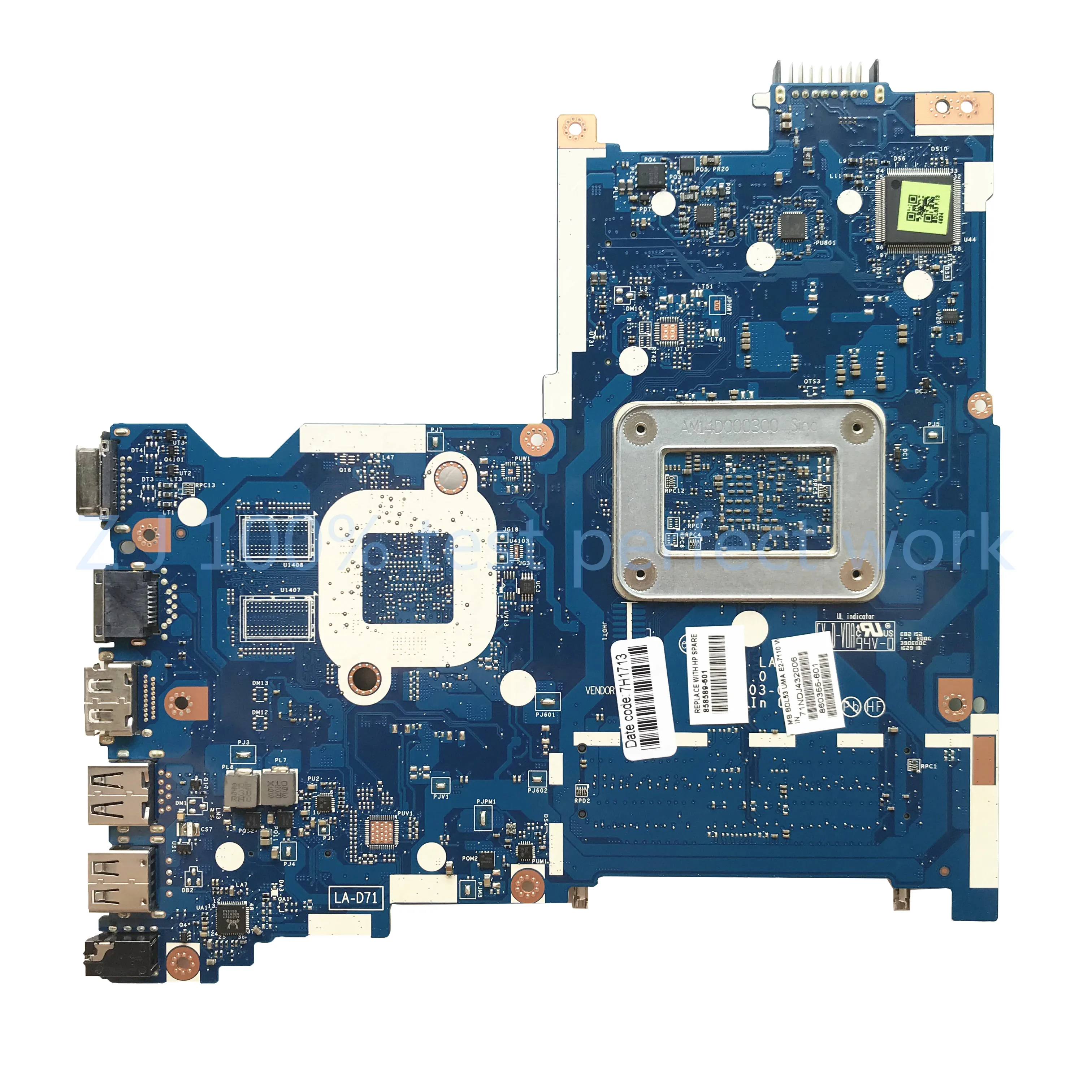 Материнская плата для ноутбука HP 255 G5 Series с процессором AMD E2-7110 858589-601 BDL51 LA-D711P 100%