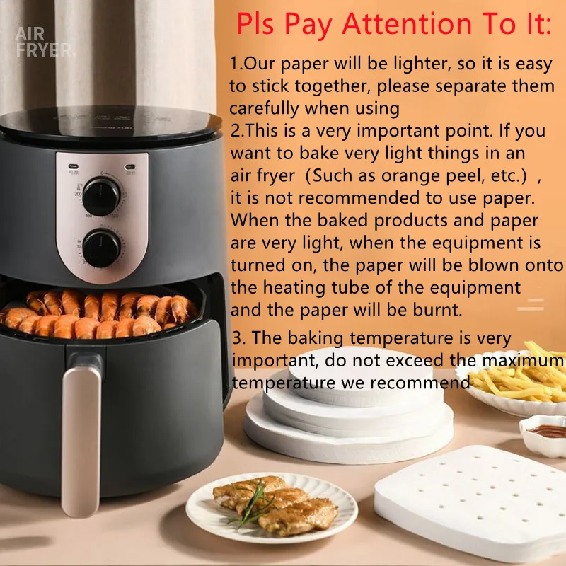 100 шт. 9/8/7 дюймовые прокладки для фритюрницы перфорированный антипригарный