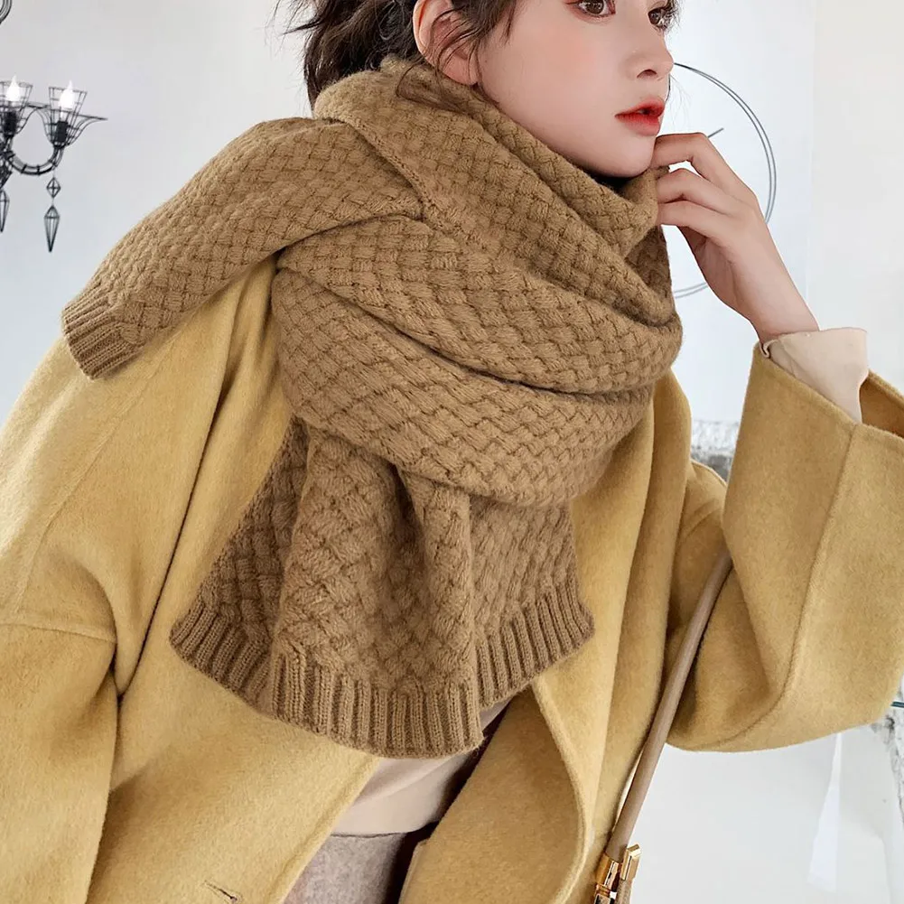 

New Arrival Women Knitted Thick Scarf Long Shawl Winter Warm Large Scarf Gifts