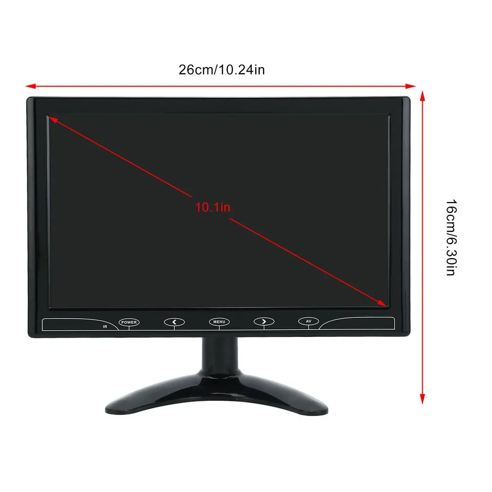 

YWD-1011 Portable WIFI Mirror-Link 10.1 Inch HD Computer TV Display CCTV Security Monitor Surveillance Screen 1024x600 EU Plug