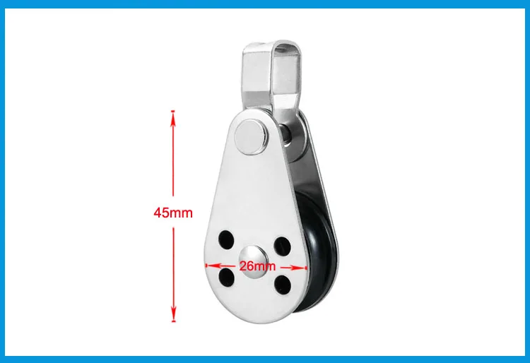 Stainless Steel 316 Pulley Blocks Rope Runner Kayak Boat Accessories Canoe Anchor Trolley Kit for 2mm to 8mm | Спорт и развлечения