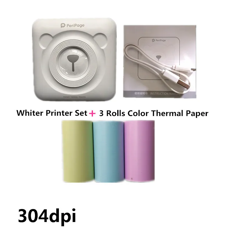 Улучшенный беспроводной фотопринтер A6 Peripage 304 точек/дюйм Bluetooth тексты принтеры