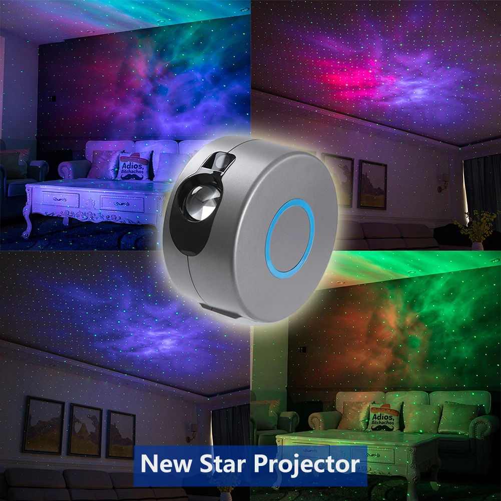 

Colorful Night Light LED EU Plug Starry Star Sky Projector Family Party Cinema Children Bedroom Star Night Lamp
