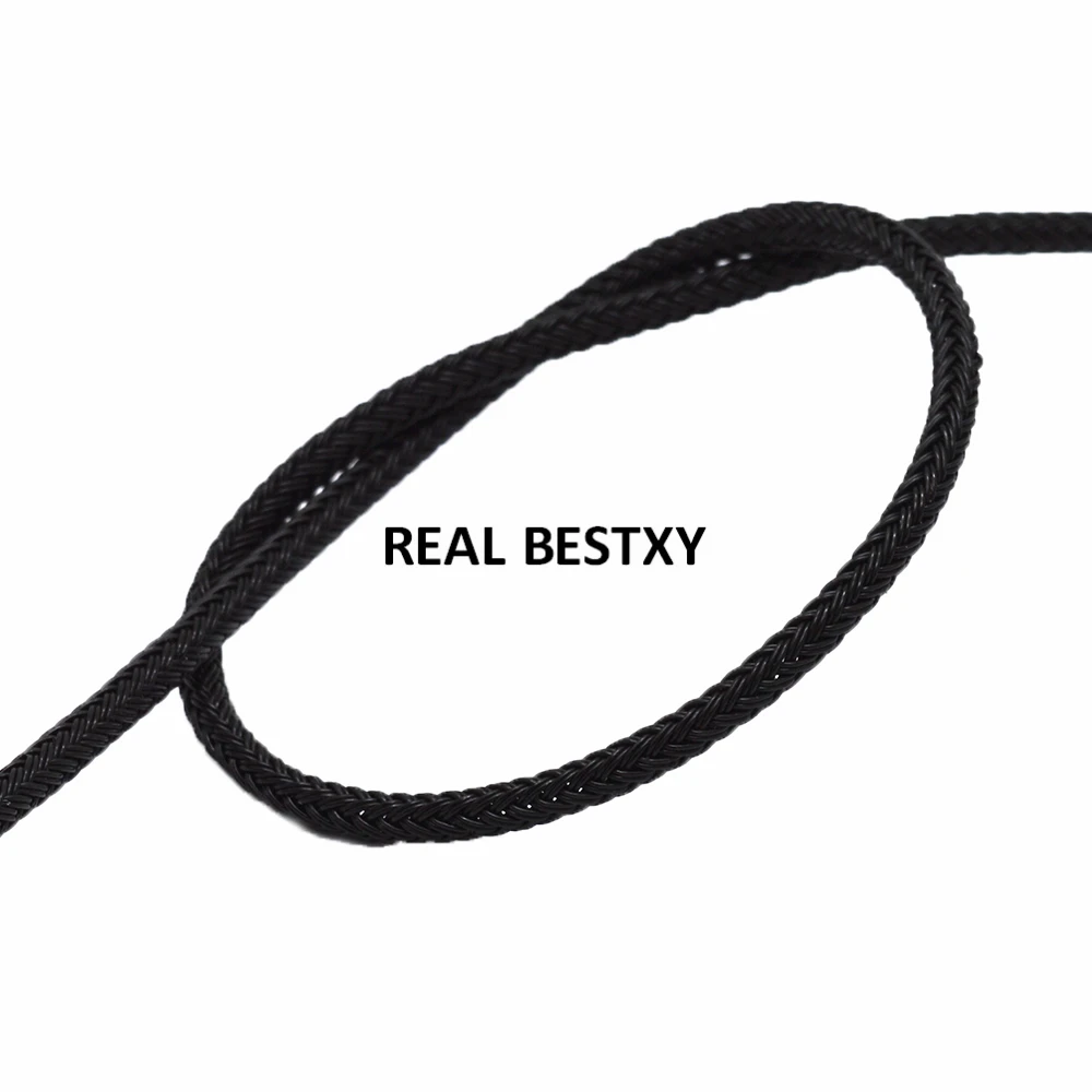 5 м/лот приблизительно 3 мм черные нити из нержавеющей стали плетеные стальные