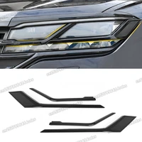 piano black car headlight frame trims for volkswagen touareg vw cr 2018 2019 2020 2021 2022 accessories exterior r line styling