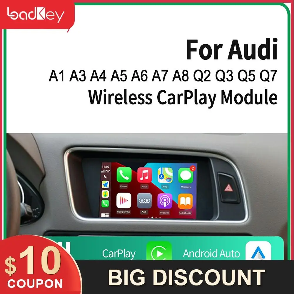 

LoadKey & Carlinkit Wireless Apple CarPlay Dongle Android Auto Decoder for Audi A3 A4 A5 A6 A7 A8 MMI 3G+ Multimedia Smart Box