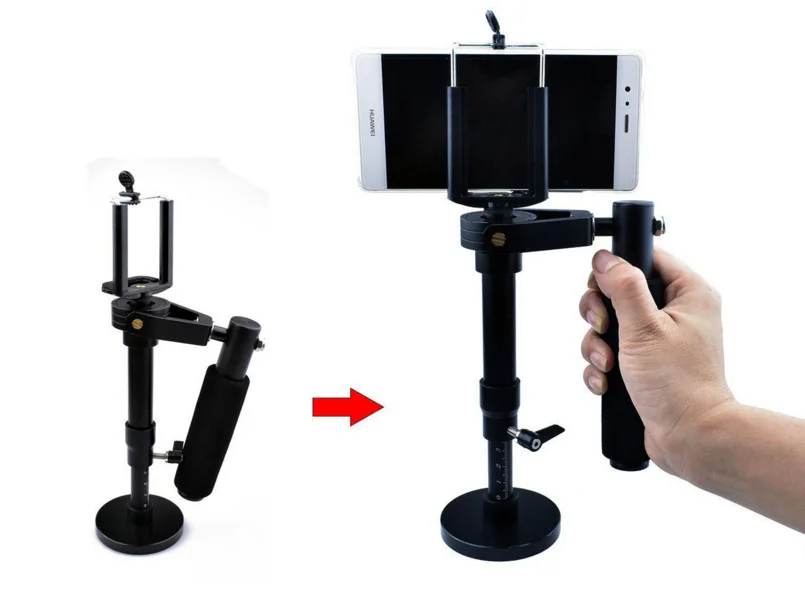 Foleto S30 Регулируемый мини ручной карданный видео съемочный фиксатор Steadycam для GOPRO iphone samsung телефон смартфон камеры