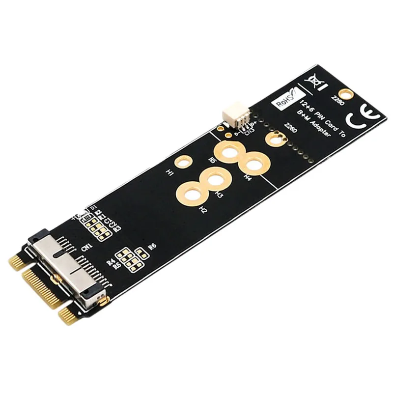 Pcie Bt2 12+6 Pin Bluetooth Wifi Wireless Card Module To M.2 Ngff Key B+M Adapter For Mac Os Bcm94360Cd Bcm94360Cs2 Bcm943224 |