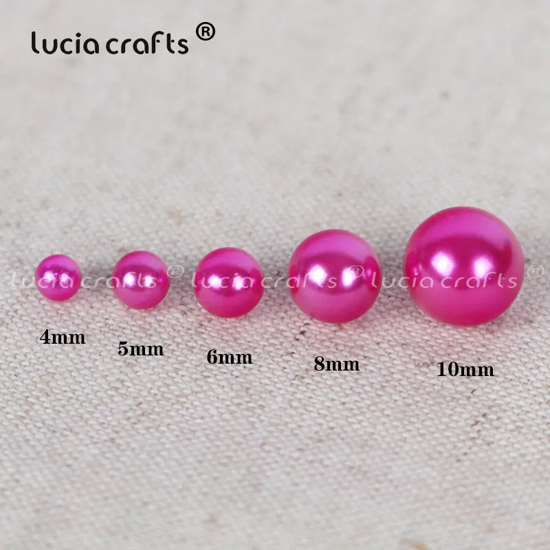 Lucia Crafts 50 г круглые жемчужные бусины разных размеров без отверстий для женщин
