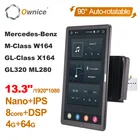 Автомобильный мультимедийный видеоплеер Tesla style PX6 DSP Android 10 для Benz Class ML W164 X164 ML350 ML300 GL500 ML320 ML280 GPS радио