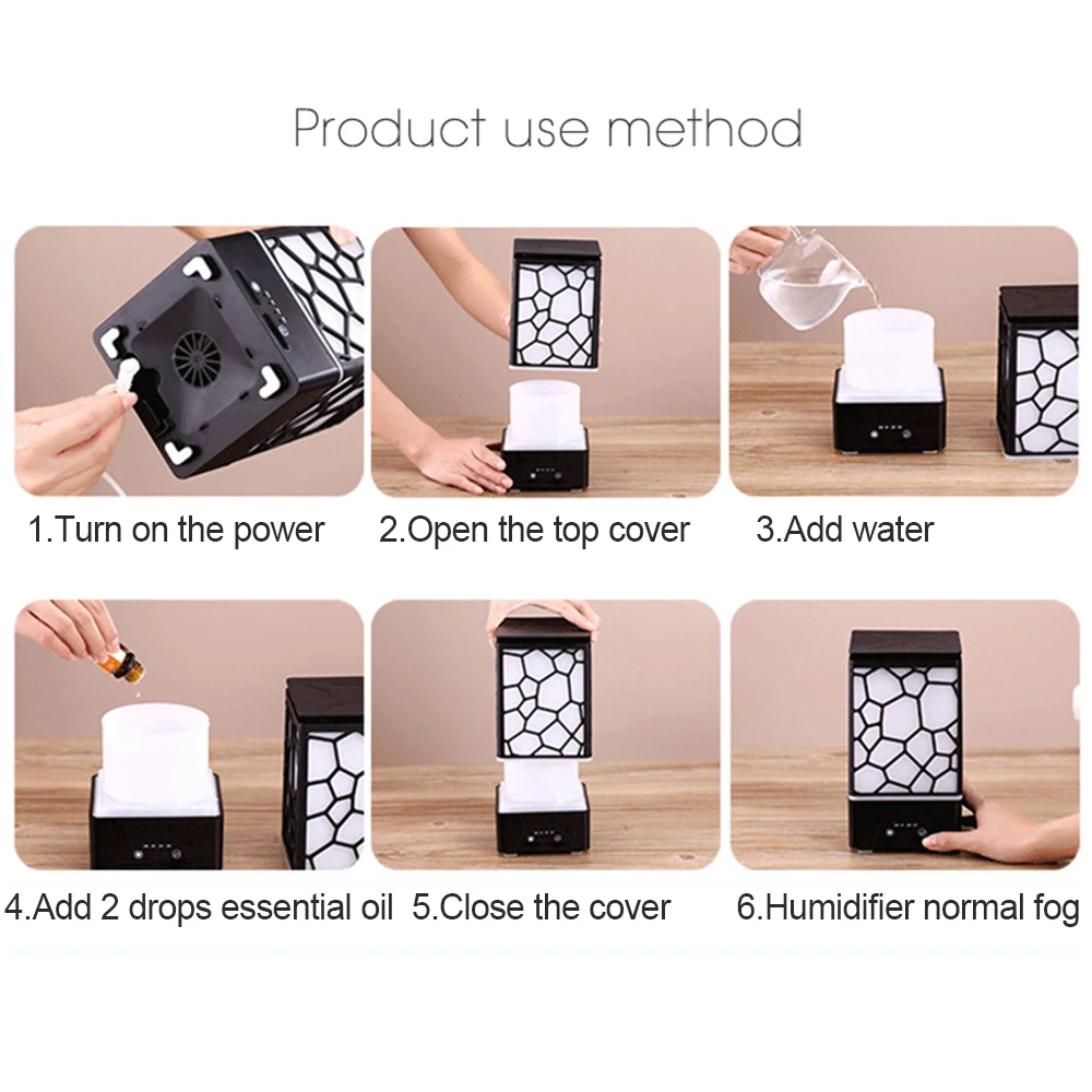 

200ml Aroma Essential Oil Diffuser Ultrasonic Air Humidifier Aromatherapy Mist Maker Office LED Lights Aroma Diffuser For Home