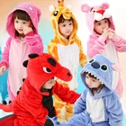 Детский Комбинезон кигуруми; Детский Пижамный костюм с животными; Необычный Мягкий комбинезон для костюмированной вечеринки в стиле аниме; Зимний комбинезон для мальчиков и девочек