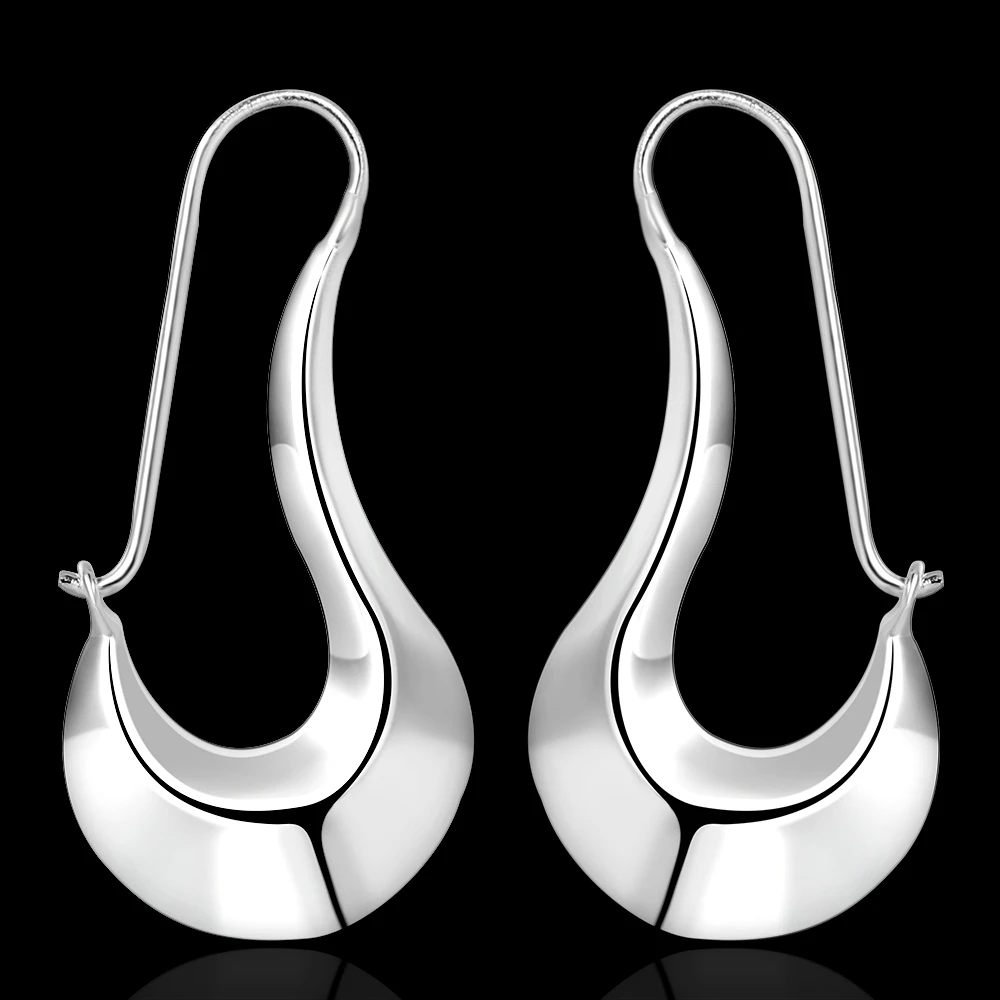 

DiLiCa Fashion Women Drop Earrings Silver Plated Dangle Earrings Geometric Light Jewelry Earring Vrouwen oorbellen