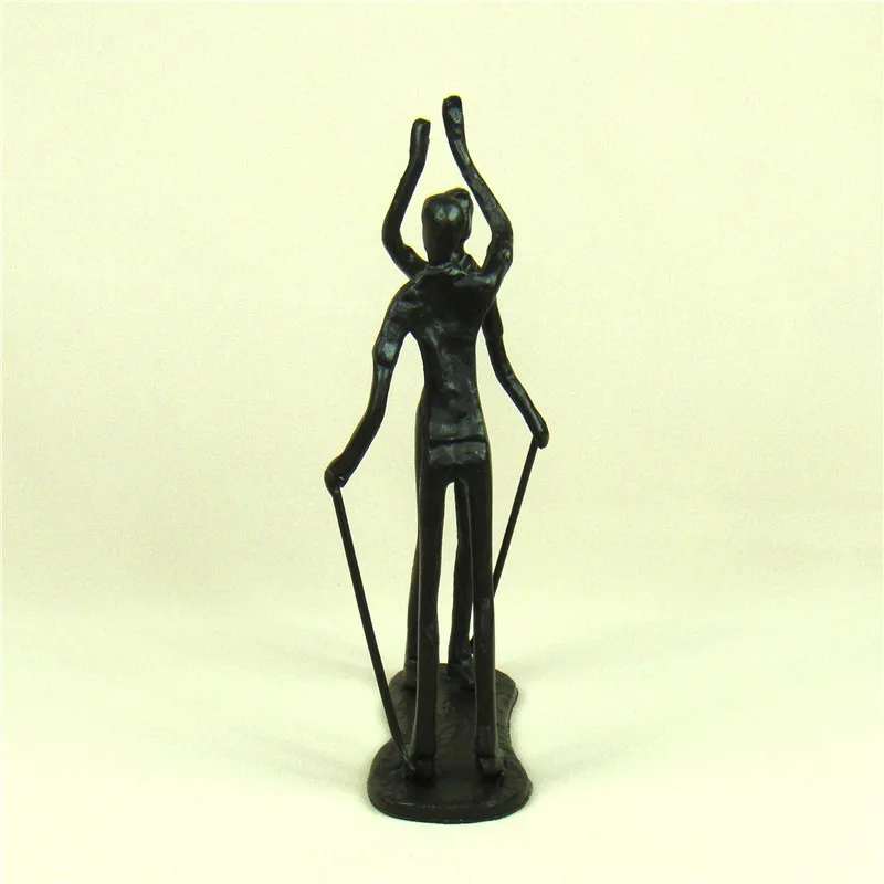 Литейное железо для гольфа персонаж скульптура абстрактный стиль металлический