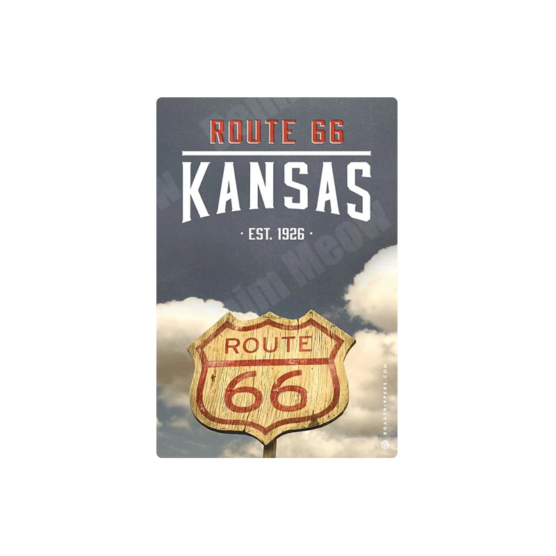 S Нью-Мехико Route 66 винтажная металлическая жестяная вывеска, плакат для мамы, для паба, бара, клуба, Декор, Канзас, наклейки на стену, домашний декор, MN113 - Color: S