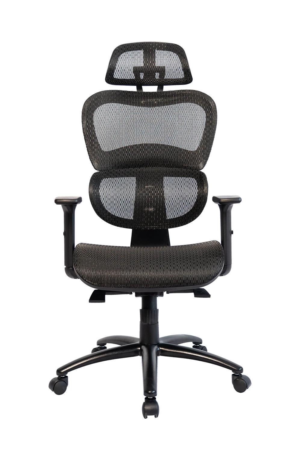 

Quality Office Chair Black Swivel Mesh Computer Ergonomic Chair High Back With Adjustable Armrest Head Support Height Adjustable