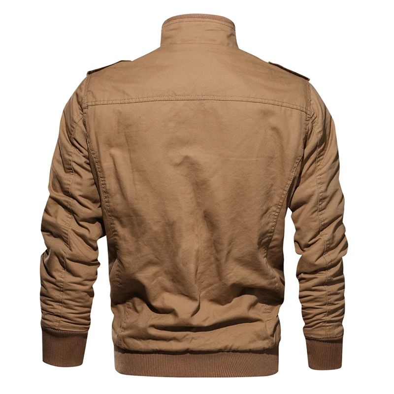 Мужская Зимняя Повседневная теплая куртка-бомбер из плотного флиса мужские