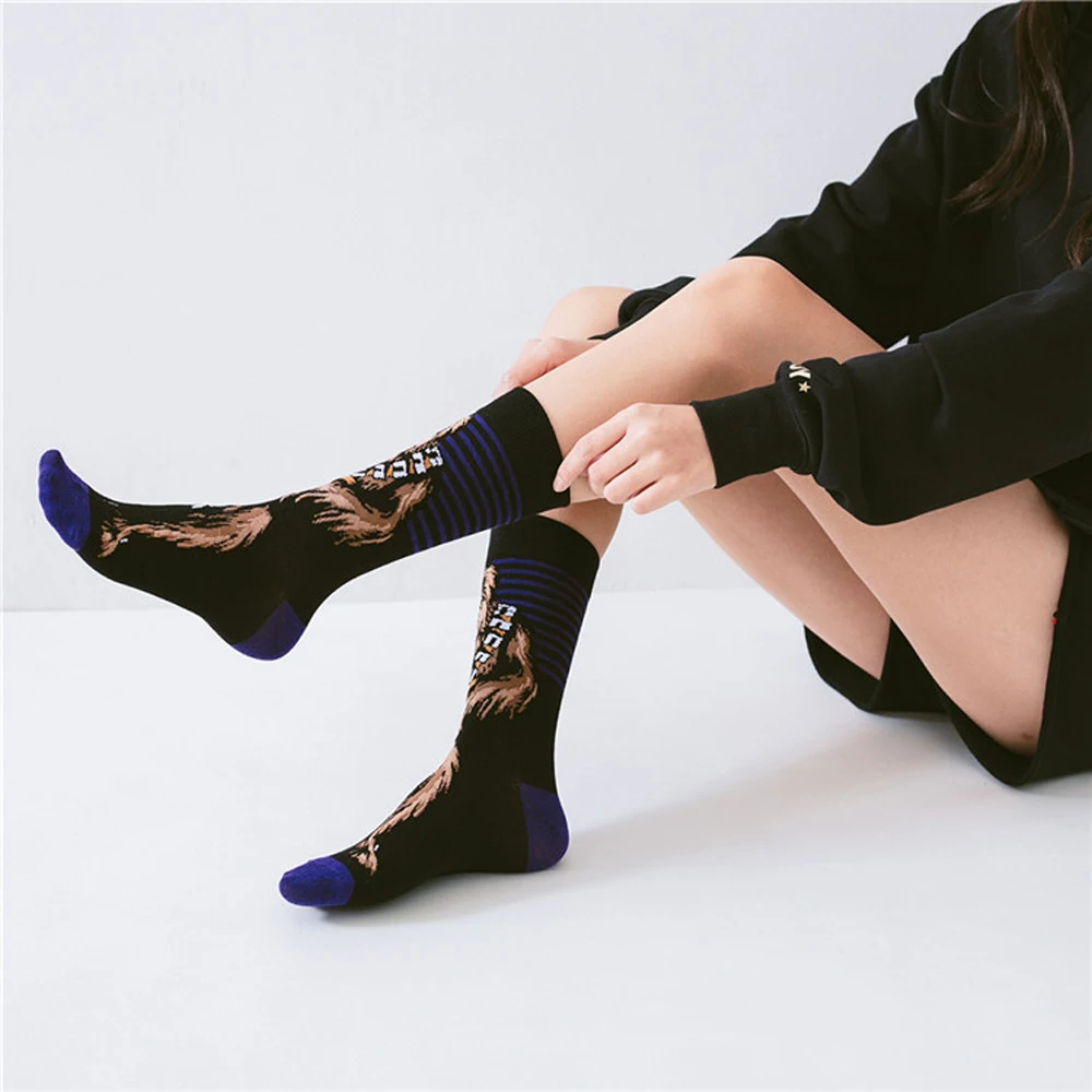 Носки Звездные войны женские хлопковые чулки для девочек длинные носки косплея