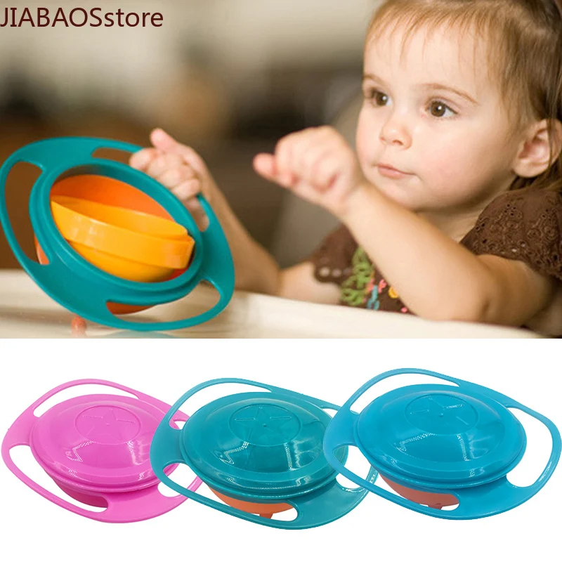 

Baby Universal Gyro Training Bowl Practical Design Children Rotary Balance Novelty 360 Degrees Rotate Spill-Proof Feeding Dishes